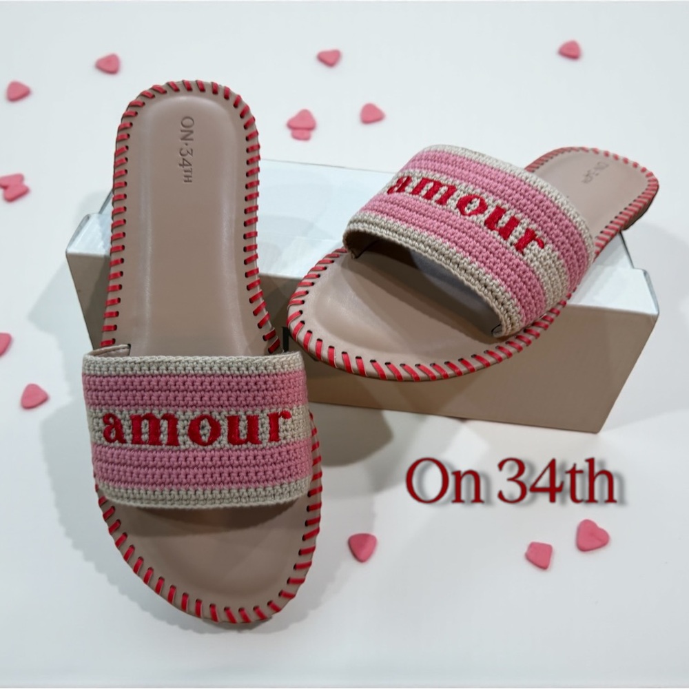 ON 34th Size 11 Madelyn AMOUR Slip-On Woven Flat Sandals NEW IN BOX!
